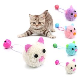 Cat Toys 1 stcs schattige cartoon muizen speelgoed bijtbestendige interactieve bel pluche bite-teaser grappig met