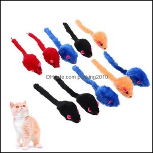 Jouets pour chats 2 pouces en peluche souris chat jouets couleur unie bruissement souris taquiner les chats jouet bleu rouge noir 5X3Cm 0 45Wc Q2 livraison directe 2021 Dhzac