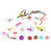 Cat Toys 20pcs / Set Toy Fun Bell Ball MICE Face chaton Interactive Pet Wire Feather Supplies Super Value Combine