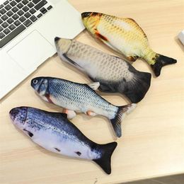 Jouets électroniques pour animaux de compagnie, 30CM, chargement USB, Simulation de poisson rebondissant pour chien, à mâcher, à mordre, fournitures 214I