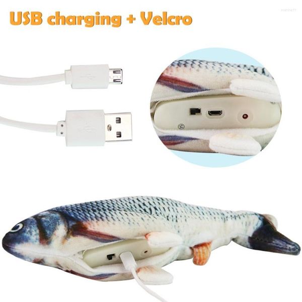 Jouets électroniques pour animaux de compagnie, 30CM, chargement USB, Simulation de poisson rebondissant pour chien, à mâcher, à mordre, fournitures 261g