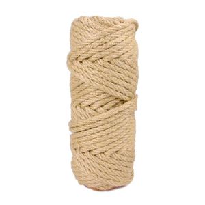 Juguetes para gatos 4/6 mm 50 m Rascador Poste Árbol Juguete Cuerda de yute natural Cordel ed Macrame String DIY Craft Hecho a mano Decor266D