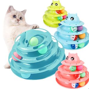 Cat Toys 4 Livea Tower Tracks S Toy Interactive Intelligence Training Amusement Plaat Pet Products Tunnel 230309