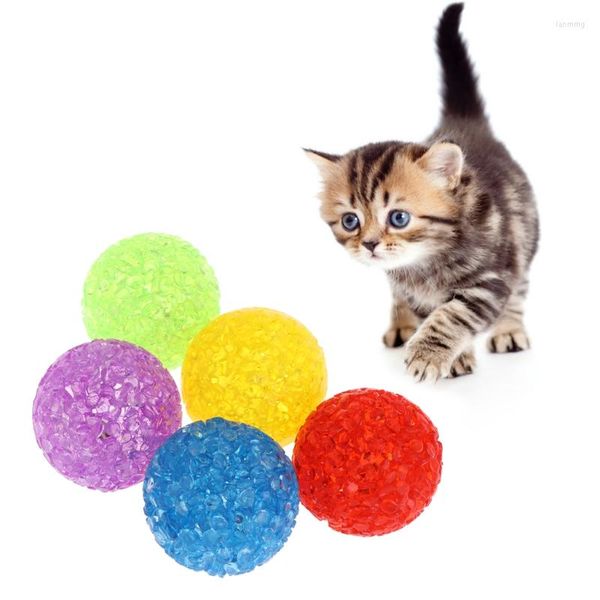 Cat Toys 5Pcs Dog Ball Teaser Avec Clochettes Pour Jouer En Plein Air Formation