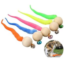 Cat Toys 5pcs speelgoed interactieve wormbal met bel grappige wiebelige ballen colourf kitty spelen huisdier accessoires drop levering home tuin dhjmy