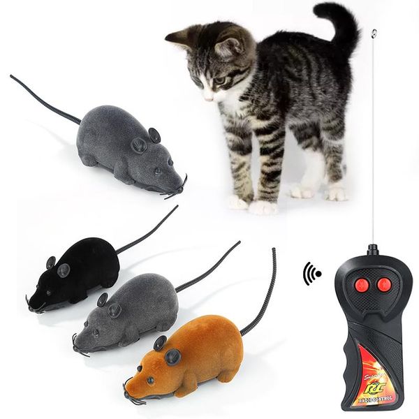 Juguetes para gatos 8 colores Ratón Control remoto Simulación inalámbrica Ratones electrónicos Novedad Suministros para mascotas