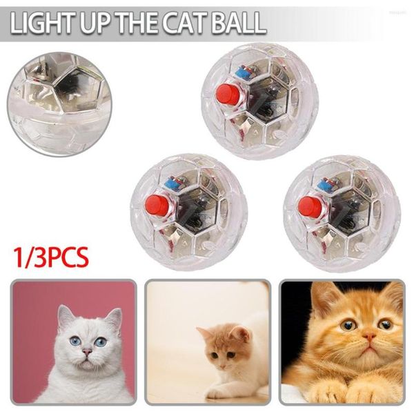 Jouets pour chat balles lumineuses activées équipement paranormal mouvement fantôme jouet interactif couleur changeante balle Flash animal de compagnie