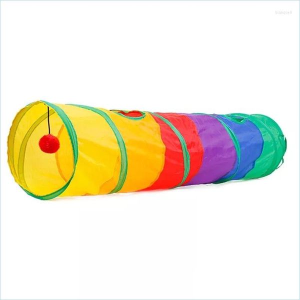 Chat Jouets Chat Jouets Tunnel Pet Tube Pliable Jouer Jouet Intérieur Extérieur Kitty Chiot Pour Puzzle Exercice Ing Formation Dro Homeindustry Dhnfg