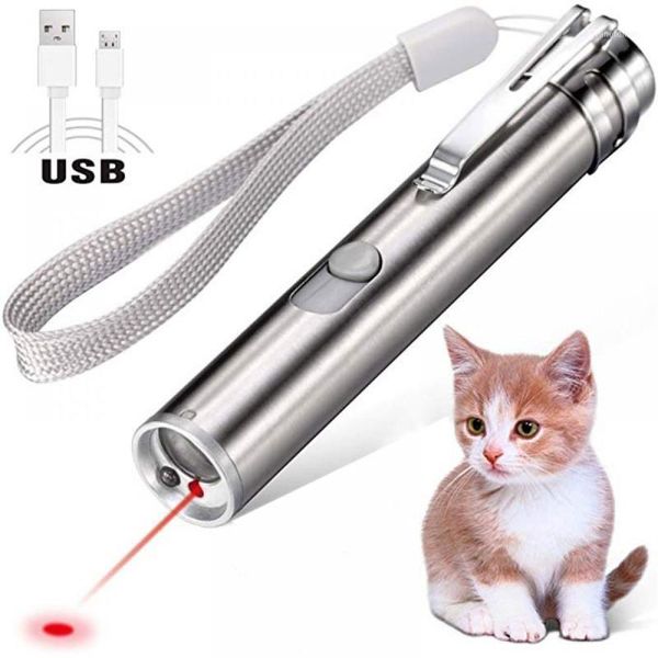 Juguetes para gatos Chaser 3 en 1 Multifunción Gatos divertidos Juguete láser Interactivo USB Recargable LED Puntero de luz Ejercicio Herramienta de entrenamiento1