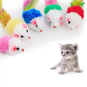 Katspeelgoed kleurrijke staart pluche muis vocale huisdierproducten 2022