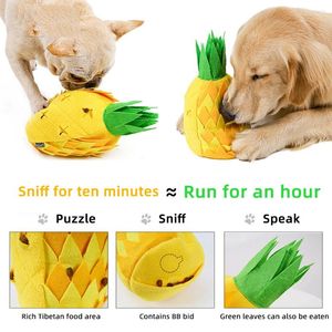 Jouets créatifs pour chats, ananas, tapis de reniflage pour chien, jouet interactif d'entraînement à la mastication, tapis d'alimentation, fournitures de reniflage