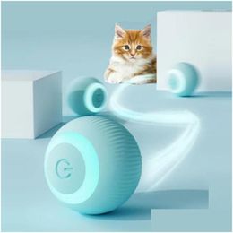 Cat Toys Electric Ball Matic Rolling Smart for Cats Entrenamiento de gatitos autosugurados Interactivos Interactivos Drop entrega Dhuf8