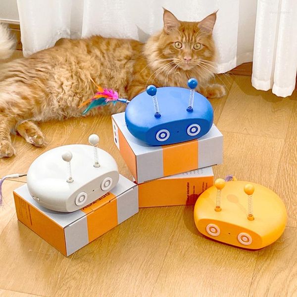 Chat Jouets Robot Électrique Jouet Interactif Platine Automatique Plume Teasing Bâton Laser USB Charge Drôle Pet Fournitures