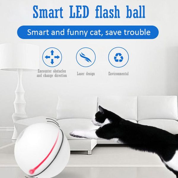 Chat Jouets Drôle Chien Jouet LED Laser Boule Rouge Lumière Électronique Roulement Pet Chaton Produits Interactifs