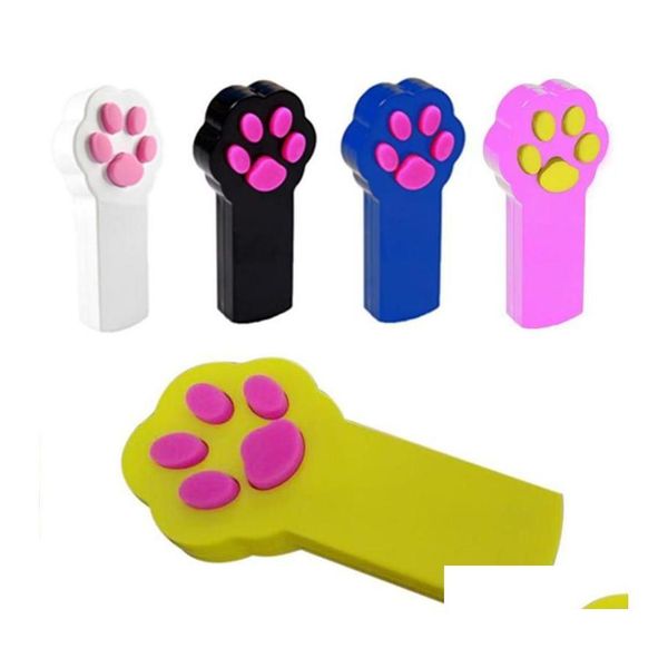 Juguetes para gatos Divertido Paw Beam Laser Toy Interactive Matic Red Pointer Ejercicio Suministros para mascotas Hacer que los gatos sean felices Drop Delivery Home Garden Dhf5P Dhltd