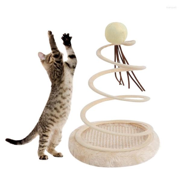 Juguetes para gatos Juguete divertido para mascotas Resorte flexible Gatito Espiral interactiva para gatos pequeños y medianos para jugar