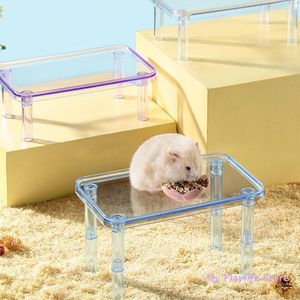Chat Jouets Hamster Plate-Forme Pet Petit Animal Support En Plastique Jouer Escalade pour Lapins Nains Bol De Stockage De Nourriture 230713