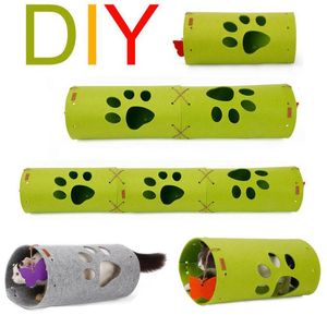 Jouets pour chats HIPET, Tunnel à Joint fendu, amusant, Puzzle pliable pour animaux de compagnie, exercice de dissimulation, entraînement, chaton, Tube de jeu