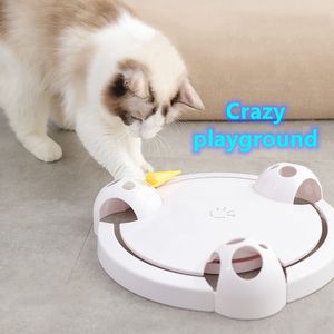 Cat Toys Interactive Funny Automatic Rotating Play Play PLAAT MICE DIEREN ELEKTRISCHE PLAY -OEFENING PET 230309