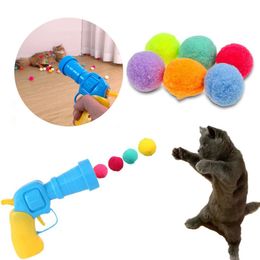 Kat Speelgoed Interactieve Training Creatief Kittens Mini Pompoms Spelletjes Stretch Pluche Bal Speelgoed Kat Benodigdheden Huisdier Accessoires 240226