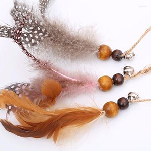 Juguetes para gatos Lovely Chase Interactive Teaser Toy Tassel Feather Lindo para y gatito