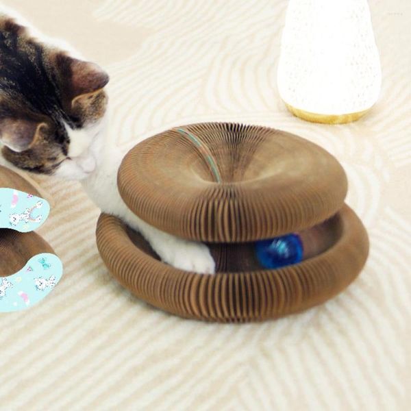 Juguetes para gatos, tablero para rascar órganos mágicos con campana, clavos de molienda corrugados, marco de escalada, juguete para rascar, productos para mascotas