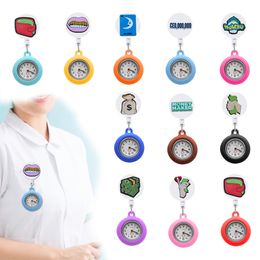 Cat Toys Money Clip Pocket Watchs Doctor Nurse Watch for Women and Men Badge Reel Rettractable Badge Hanging Quartz FOB sur Drop Drop délivre Otn8m
