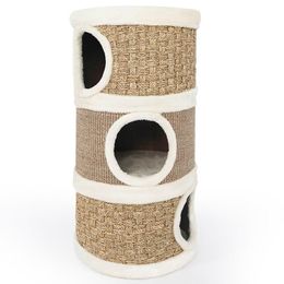 Cat Toys Multifunctionele Sisal Bucket Climbing Frame zwerfvuil Villa Toy Home Supplies Pet Pet