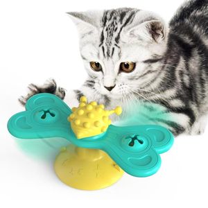 Cat Toys Papipet Windmolen speelgoed Tijdbare plagen Interactieve katten krassen Pet Ball Supplies Butterfly Spinning
