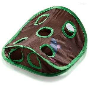 Chat Jouets Pet Et Souris Jeu Puzzle Cloche Tente Avec Tunnel De Jeu À 9 Trous Pliable Jouet De Chasse Pour Garder Les Chatons Animaux Actifs