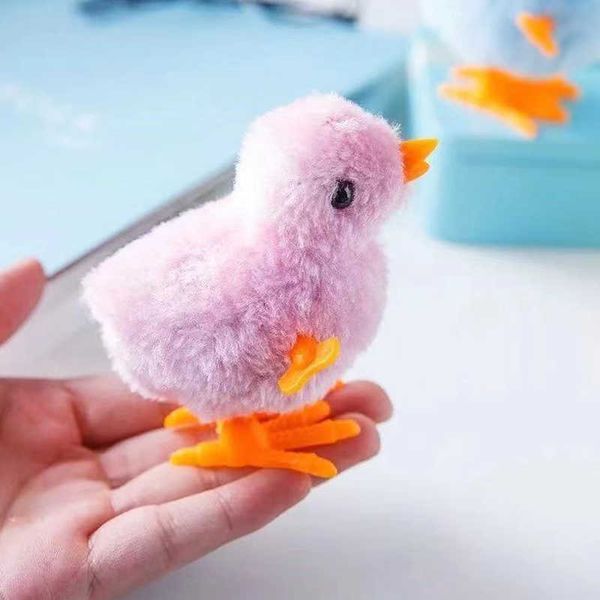 Pet Cat Toys Cat Toys Saltar Caminar Saltar Dibujos animados Felpa Pollo Clockwork Cat Interative Playing Toy Wind Up Chick Kitten Supplies G230520