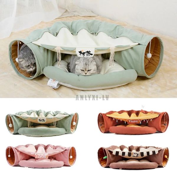 Jouets pour chats Tunnel pour chat de compagnie jouet de jeu interactif furets pliables mobiles tunnels de lit de lapin pour chat jouets d'intérieur produits d'exercice pour chaton 231011