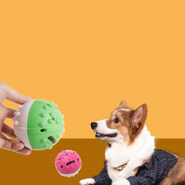 Toys de chat jouet chien jouet drôle de balle interactive mât pour les boules de caoutchouc de nourriture vibrant les fournitures de animaux de compagnie rebondis