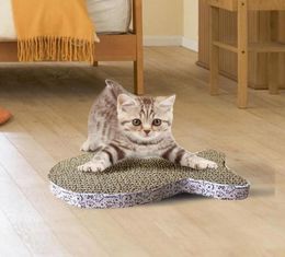 Jouets de chat à gratte-coussins ondulés de grattements de grattage chaton de papier chat de broyage de broyage d'ongle 2021 Toy2500818