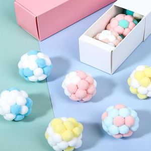 Juguetes para gatos, juguete para mascotas, caja de regalo interactiva con pompones, suministros de entrenamiento de felpa, lindo ToyCat