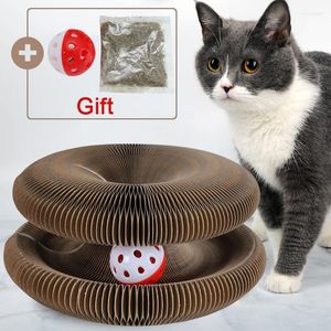 Juguetes para gatos, juguete para mascotas, multifunción con bola, divertido tablero rascador, proteger muebles, gatos, Chase, pista interactiva para mascotas