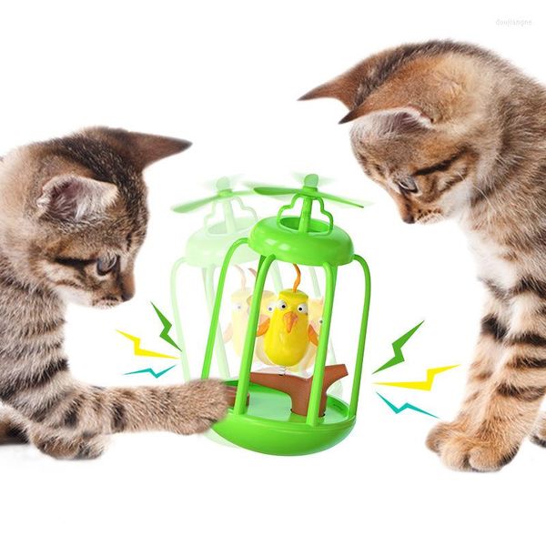 Juguetes para gatos, juguete para mascotas, artefacto de autocuración, molino de viento con sonido, jaula para pájaros, juguete para bromas y plato giratorio, gatito educativo
