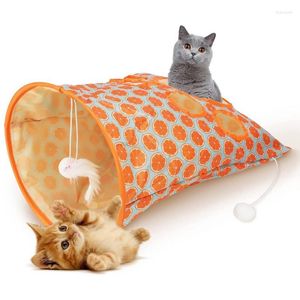 Cat Toys Play Tunnel Inklapbare Entertainment Tent met ballen en Crinkle Interactive Toy Maze voor