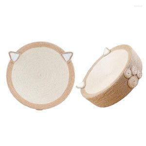 Cat Toys Scratcher Board Round Sisal Roap Lounge Bed Duurzame krassen voor het beschermen van uw meubels