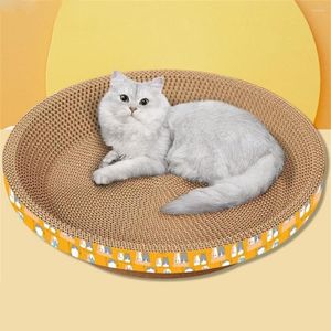 Cat Toys Scratch Corrug Scratching Board Round Cardboard Lounge Lounge Scratch Pad Nest Meubles Protection Kitten Training Toy