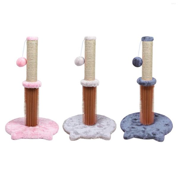 Cat Toys Scratching Post avec avec une balle peluche peluche interactive 48 cm Hauteur Protection de meubles pour chatons