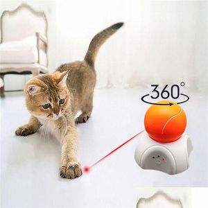 Jouets pour chats Smart Electric Matic Rotatif Laser 360 degrés Teasing Pet Chaton Boule électronique interactive pour S 220510 Drop Delivery Ho Ot5Qm