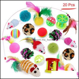 Chat Jouets Fournitures Pet Maison Jardin Jouet Interactif Crinkle Ball Colorf Plume Cloche Baguette En Peluche Souris Chatons Bâtons Accessoires Jk2012Xb Dr