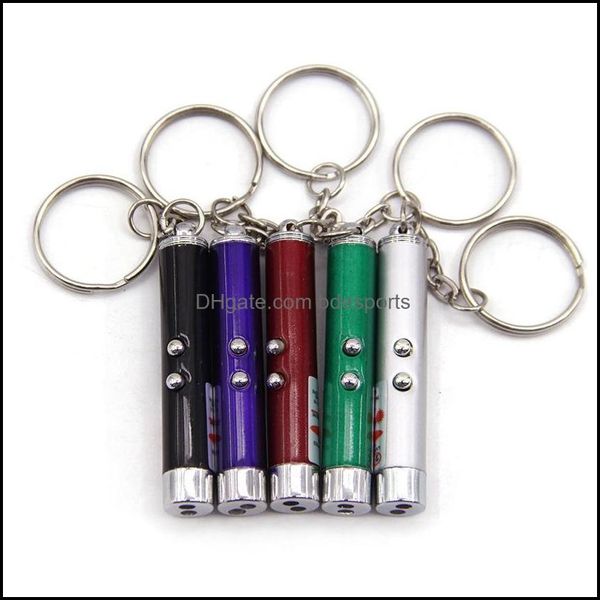 Suministros de juguetes para gatos Pet Home Garden Red Laser Pointer Pen Key Ring con luz LED blanca Show Stick infrarrojo portátil Gatos divertidos al por mayor 21