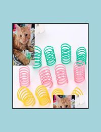 Katspeelgoed Leveringen Pet Home Garden Breed Duurzaam Zwaar plastic Colorf Springs speelgoed Speelt voor Kitten Drop Delivery 2021 EAVE1518240