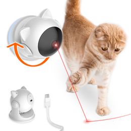 Cat Toys Teaser Laser Interactive Kitten Automatic Smart Game Active voor S Elektrisch Fun Intelligente USB -opladen Indoor 230309