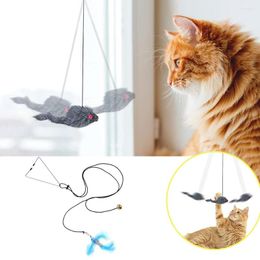 Cat Toys Toy Funny Interactive Feather Zelf-geëxciteerde hangende deur Intrekbare kras touw muis stick Pet Supplies