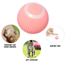 Kattenspeelgoed Toy Matic Elektrisch rollende bal Interactieve kattentraining Zelfbewegend Kitten Voor binnen spelen Gatos Drop Delivery Home Ga Dhtpd