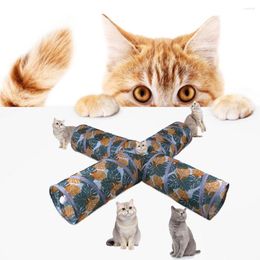 Cat Toys Tunnel Tube 2/3/4 Way Gatito plegable Entrenamiento interactivo para mascotas pequeñas y medianas Producto