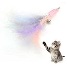 Cat Toys Wand Toy Navuls Teaser Vervanging Pet Stick Bevestiging Funny Feather Head Kitten Interactive
